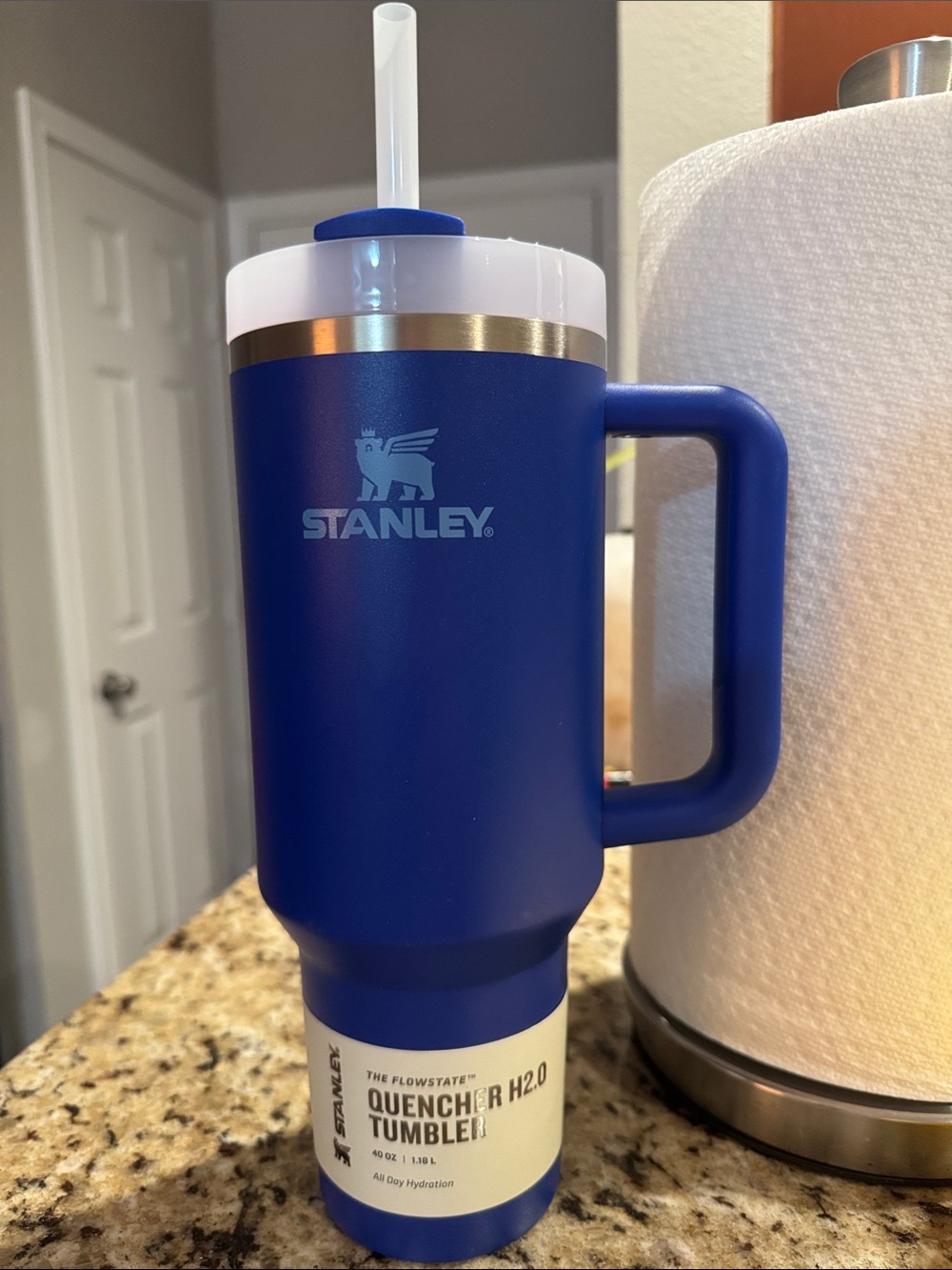 Stanley The FlowState Quencher H2.O Tumber- 40oz. Cobalt